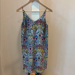 Topshop Floral  Print Sleeveless Dress